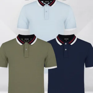 (2 Pic Combo) Prada Mercerised Cotton Premium Men’s Polo T-shirt