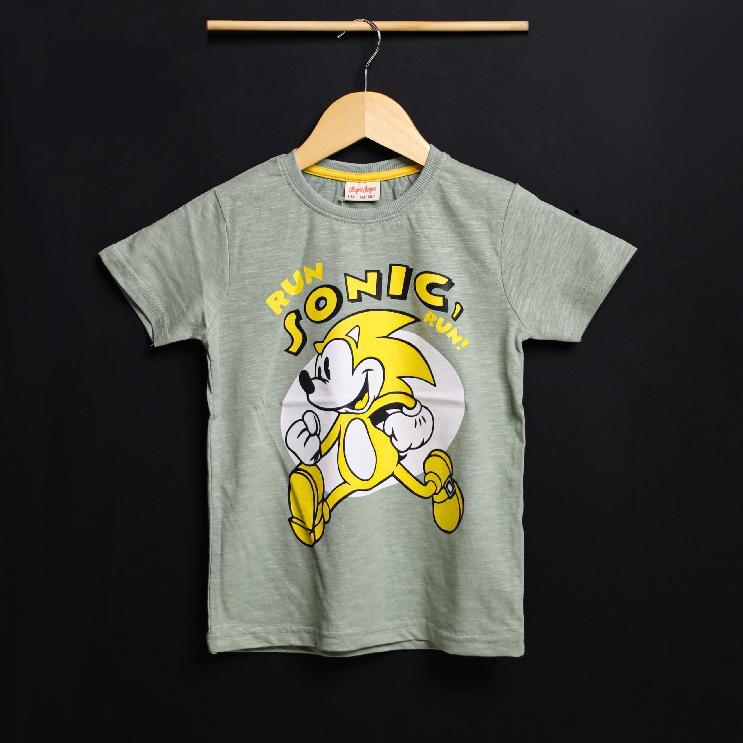 KIDS PREMIUM GRAPHIC T-SHIRT – SONIC RUN (Mint Green)