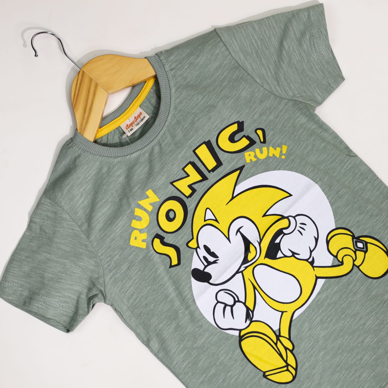 KIDS PREMIUM GRAPHIC T-SHIRT – SONIC RUN (Mint Green) - Image 2