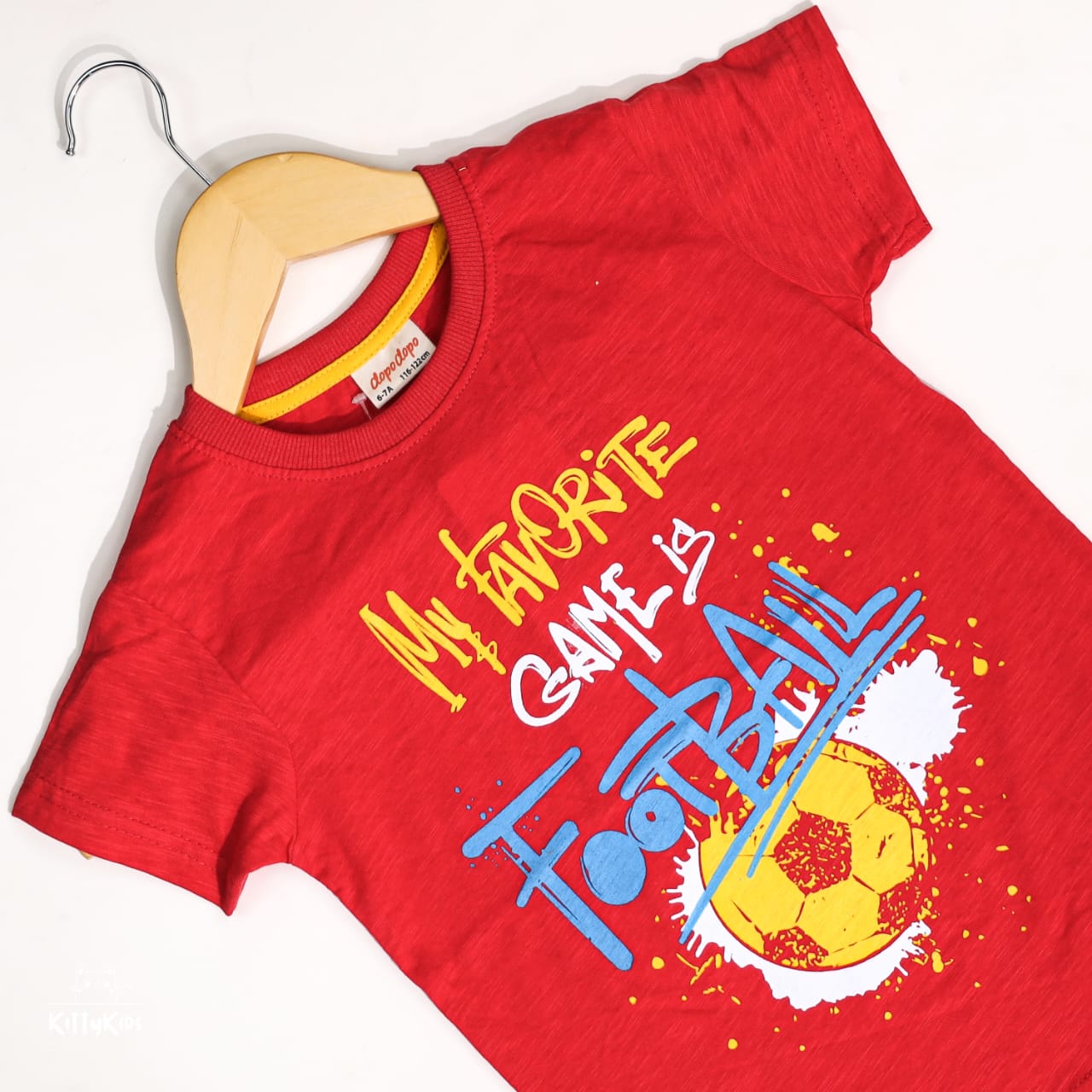 Boy Premium Goal Master Football T-shirt (Red)