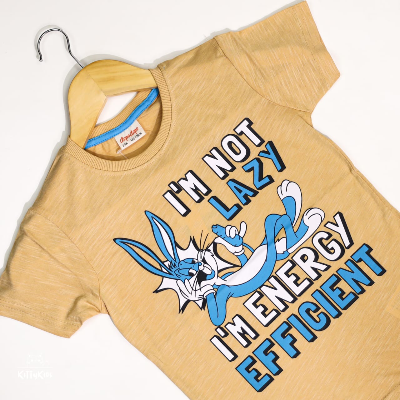 ⭐Kids Energy Mode Tee – Beige - Image 2